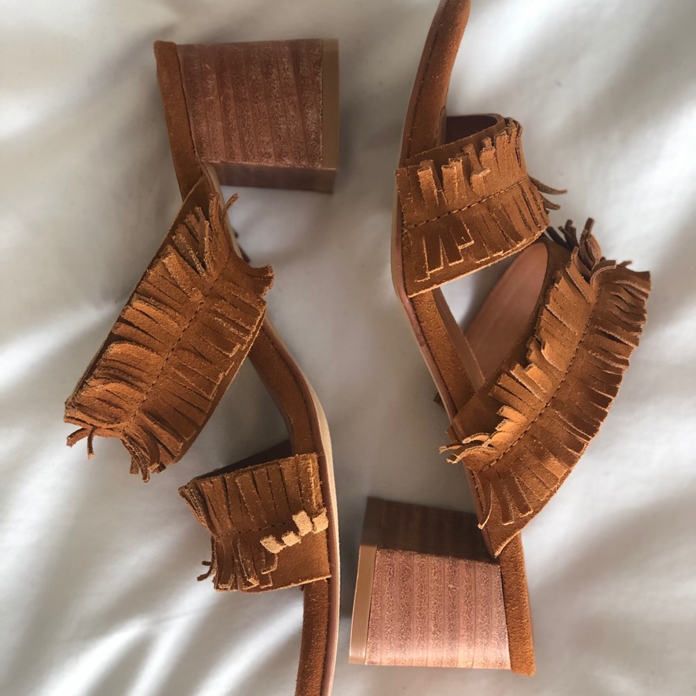 ABLE Facunda Block Heels with fringe